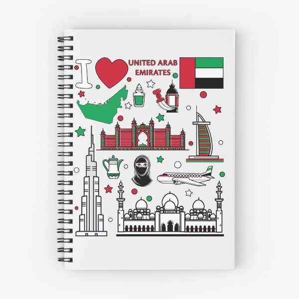 Item preview, UAE Pride, Ultimate Dubai & Abu Dhabi Landmark Icons designed and sold by mashmosh.