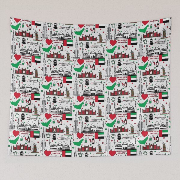 Item preview, UAE Pride, Ultimate Dubai & Abu Dhabi Landmark Icons designed and sold by mashmosh.