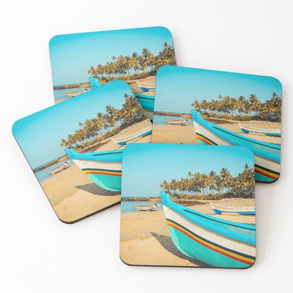 Item preview, Tropical Shores: Boats & Palm Trees designed and sold by ISOmetricStudio.