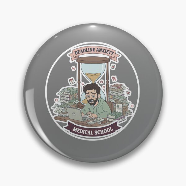 Item preview, Deadline Anxiety Funny Medical School Student Study Humor designed and sold by medoutfits.