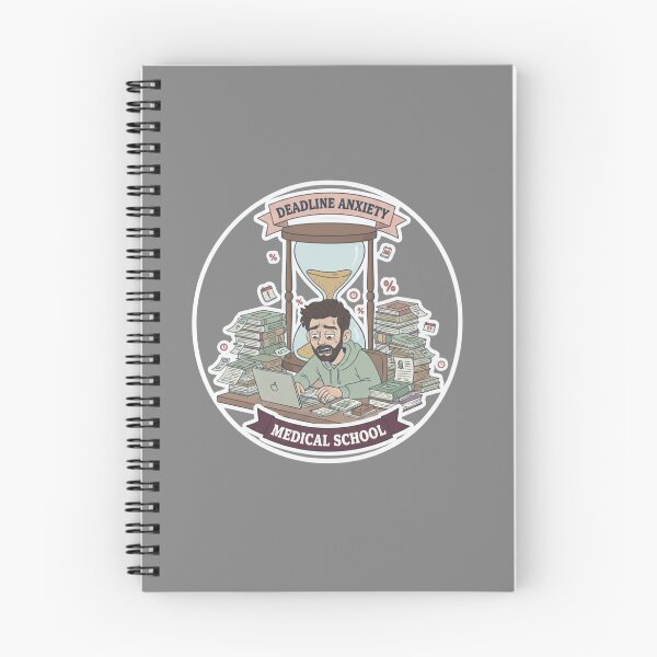 Item preview, Deadline Anxiety Funny Medical School Student Study Humor designed and sold by medoutfits.