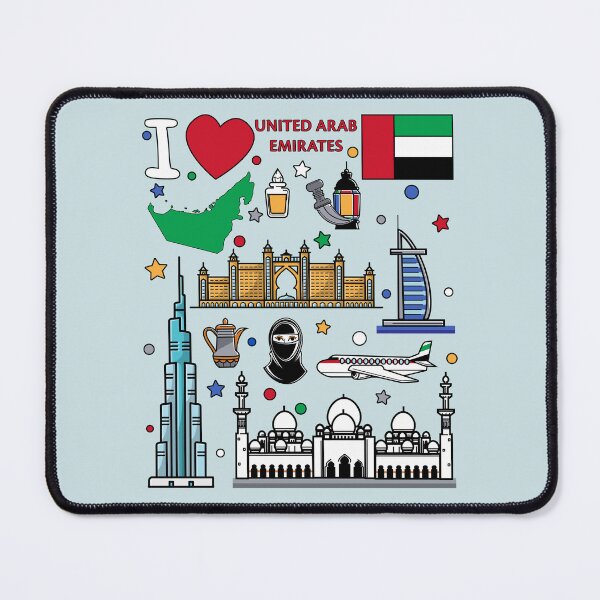 Item preview, UAE Landmarks & Culture, The Ultimate Dubai & Abu Dhabi Collage designed and sold by mashmosh.