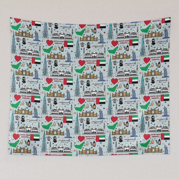 Item preview, UAE Landmarks & Culture, The Ultimate Dubai & Abu Dhabi Collage designed and sold by mashmosh.