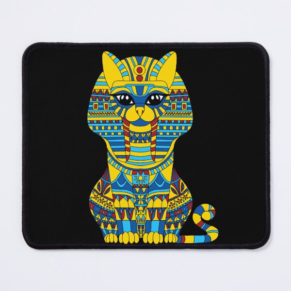 Item preview, Pharaonic Mandala Cat – Colorful Egyptian Sacred Feline Abstract Art Print designed and sold by Marwamay.