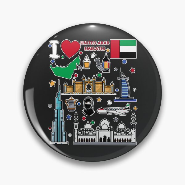 Item preview, UAE Pride, Iconic Landmarks & Cultural Symbols Collage designed and sold by mashmosh.