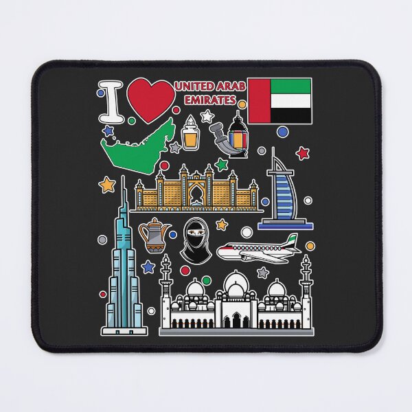 Item preview, UAE Pride, Iconic Landmarks & Cultural Symbols Collage designed and sold by mashmosh.