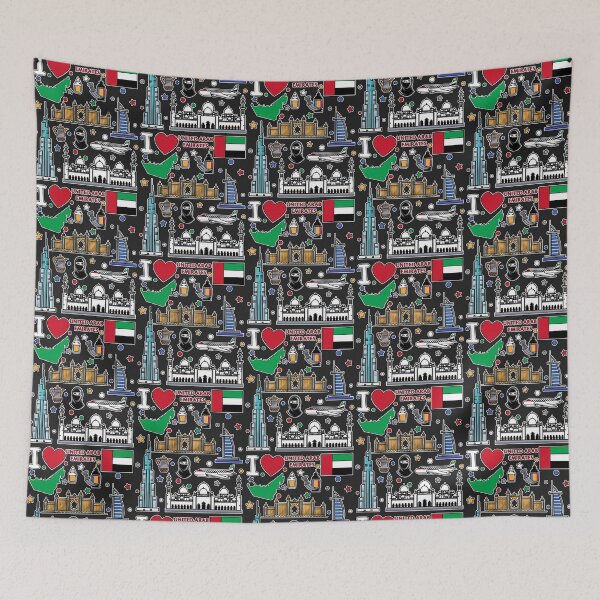 Item preview, UAE Pride, Iconic Landmarks & Cultural Symbols Collage designed and sold by mashmosh.