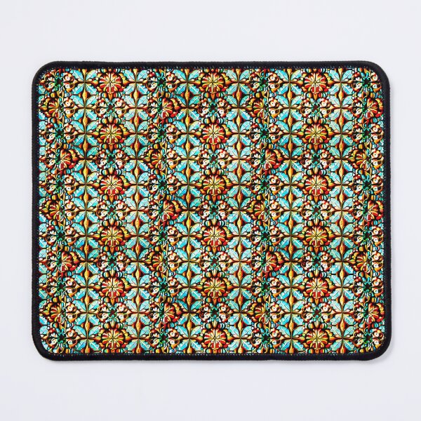 Item preview, Turquoise Blue Ornate Bohemian Floral Aesthetic Zepora’s Corridors 2x designed and sold by Zeporas Castle.