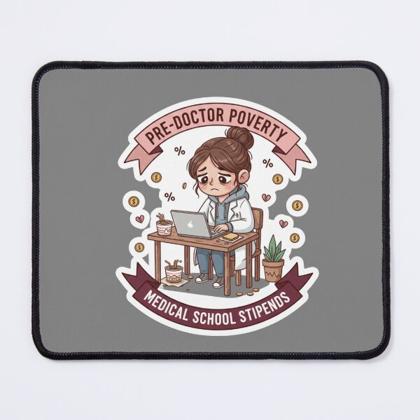 Item preview, Pre-Doctor Poverty Funny Female Medical Student Stipend Art designed and sold by medoutfits.