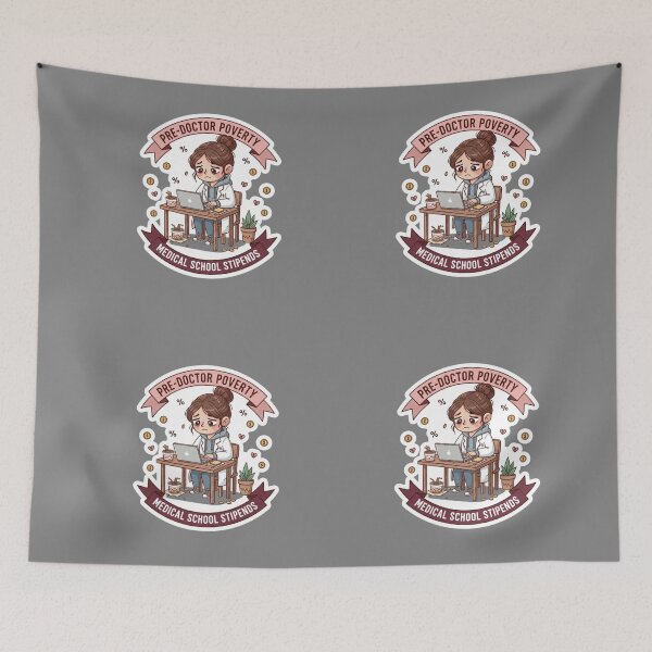 Item preview, Pre-Doctor Poverty Funny Female Medical Student Stipend Art designed and sold by medoutfits.
