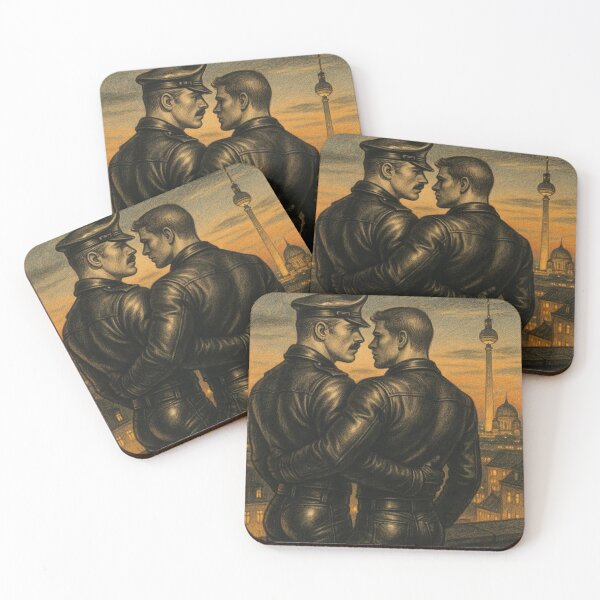 Item preview, Vintage Gay Leather Daddy Sunset Berlin Gay Pride Graphic Design designed and sold by ItsAKinkThing.