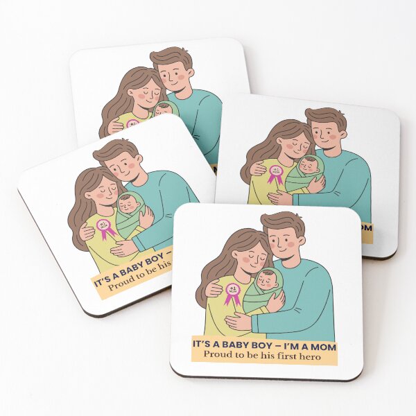 Item preview, It’s a Baby Boy – I’m a Mom | New Mother Quote Art | Baby Boy Gift Design designed and sold by H J Creatives.