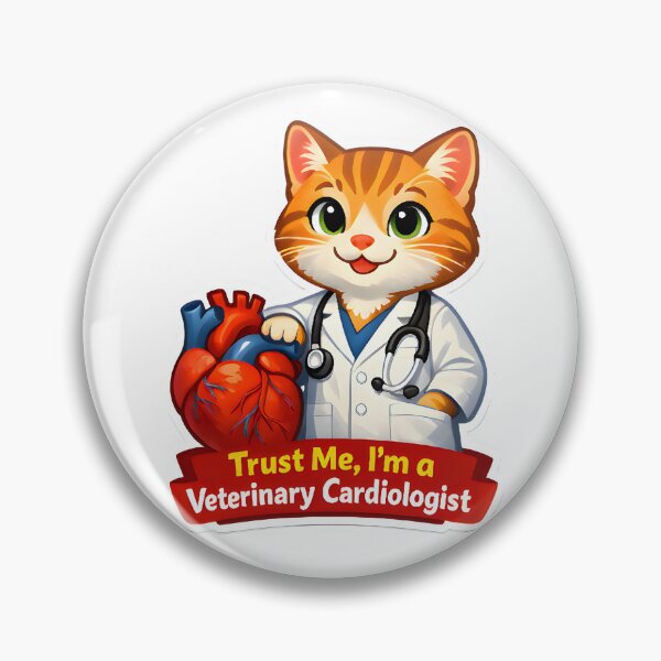 Item preview, Trust Me, I’m a Veterinary Cardiologist – Cute Cat Doctor Illustration designed and sold by Bettybee00.