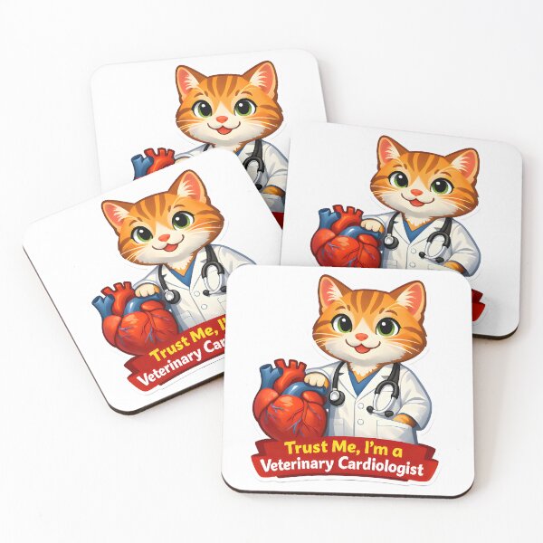Item preview, Trust Me, I’m a Veterinary Cardiologist – Cute Cat Doctor Illustration designed and sold by Bettybee00.