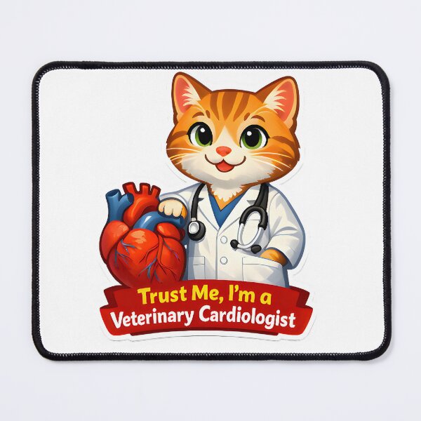 Item preview, Trust Me, I’m a Veterinary Cardiologist – Cute Cat Doctor Illustration designed and sold by Bettybee00.