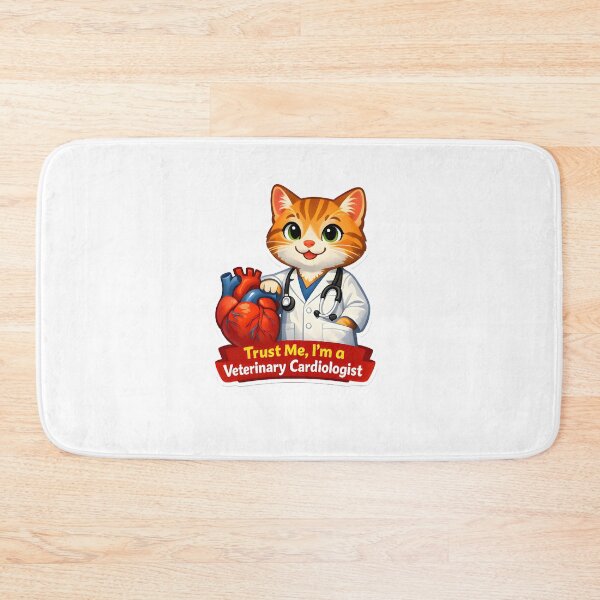Item preview, Trust Me, I’m a Veterinary Cardiologist – Cute Cat Doctor Illustration designed and sold by Bettybee00.