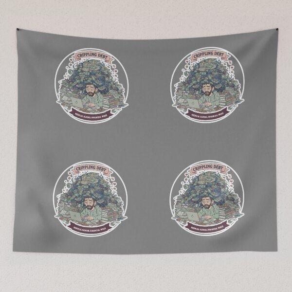 Item preview, Crippling Debt Male Medical Student Financial Woes Humor designed and sold by medoutfits.