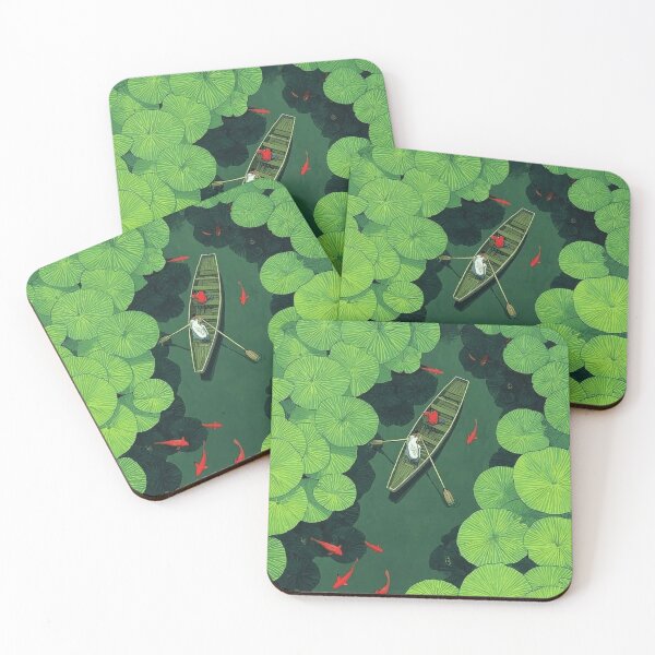 Item preview, Zen Lotus Pond & Koi Fish Boat Journey designed and sold by Fern & Fable.