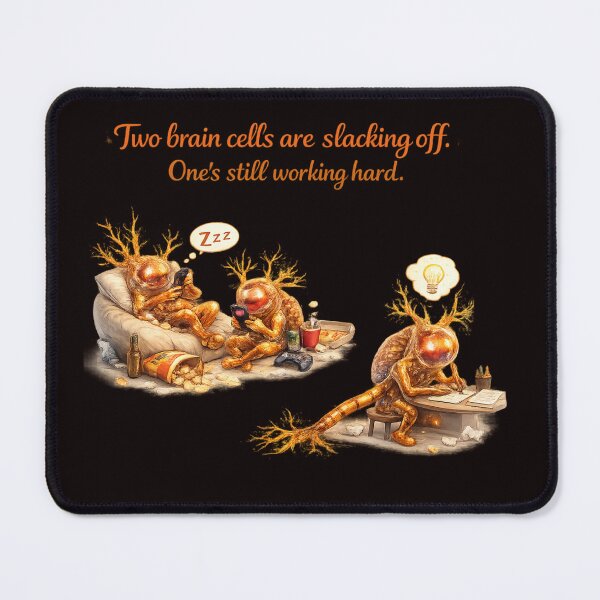 Item preview, Two Brain Cells Slacking Off, One Still Working – Funny Science Shirt designed and sold by Tadeusz1.