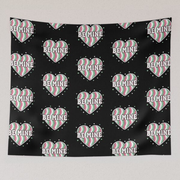 Item preview, Be Mine Retro Valentine's Heart - 70s 80s Groovy Pink Green Wall Art Gift designed and sold by Luminari Creations.