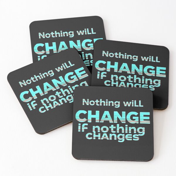 Item preview, Nothing Will Change If Nothing Changes – Motivational Neon Typography designed and sold by Sparkofart07.