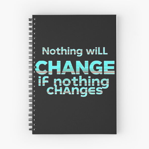 Item preview, Nothing Will Change If Nothing Changes – Motivational Neon Typography designed and sold by Sparkofart07.