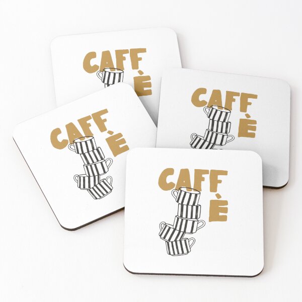 Item preview, Retro Italian Caffè Art — Vintage Stamped Espresso Cup Stack Illustration designed and sold by Colorful-Garden.