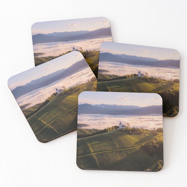 Item preview, Church above the sea of fog – Magical mountain landscape photography designed and sold by Mauswohn.