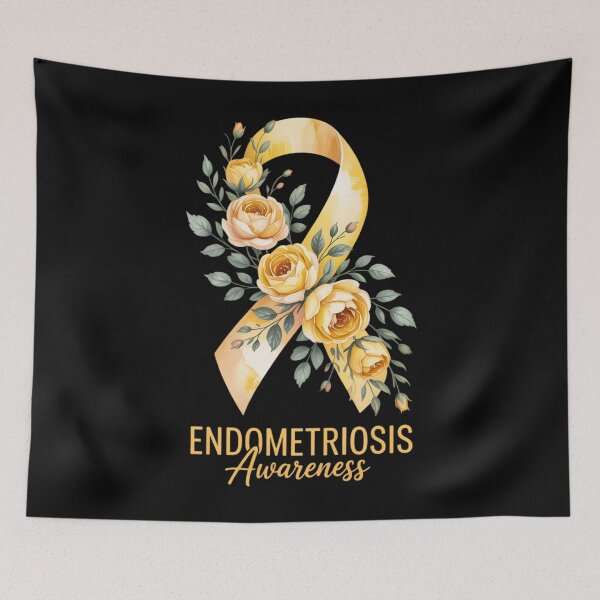 Item preview, Endometriosis Awareness Month 2026 Yellow Floral Ribbon designed and sold by lilensgavadur.