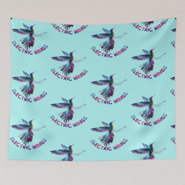 Item preview, Luminous Hummingbird Electric Wings: Radiant Tech-Organic Bird Art designed and sold by HopeAndHustle.