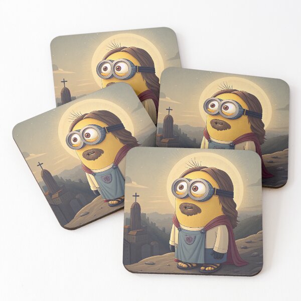 Item preview, Minion Jesus meme fan art blending pop culture humor with playful religious parody designed and sold by TJprint.