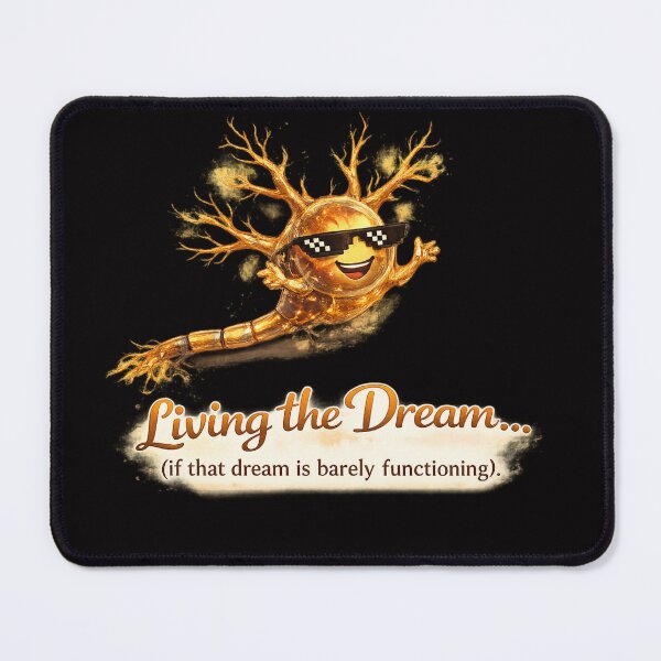 Item preview, Living the Dream (Barely Functioning) – Sarcastic Brain Cell Humor designed and sold by Tadeusz1.