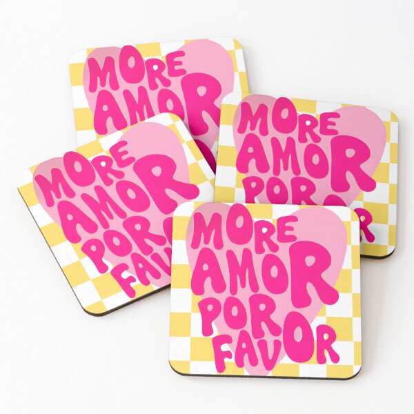 Item preview, Funky Checkerboard More Amor Por Favor Print designed and sold by VedNarts.