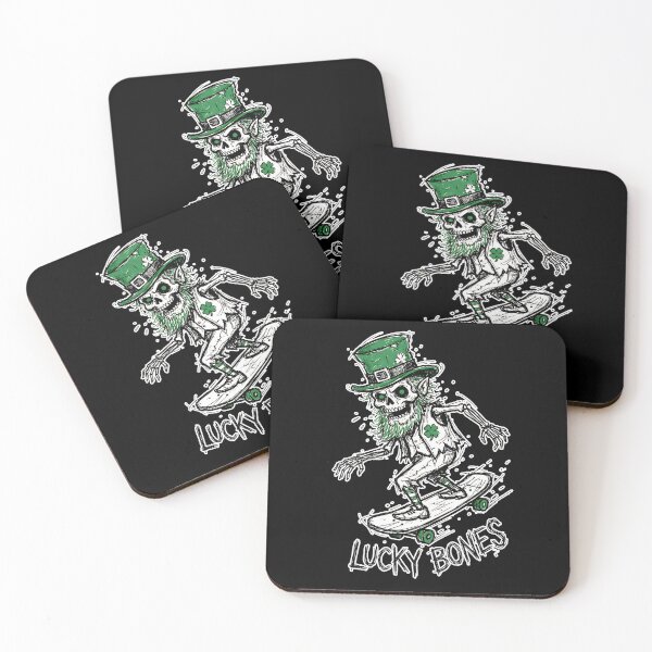 Item preview, Lucky Bones – Skateboarding Skeleton Leprechaun Street Art designed and sold by cr6zym1nd.