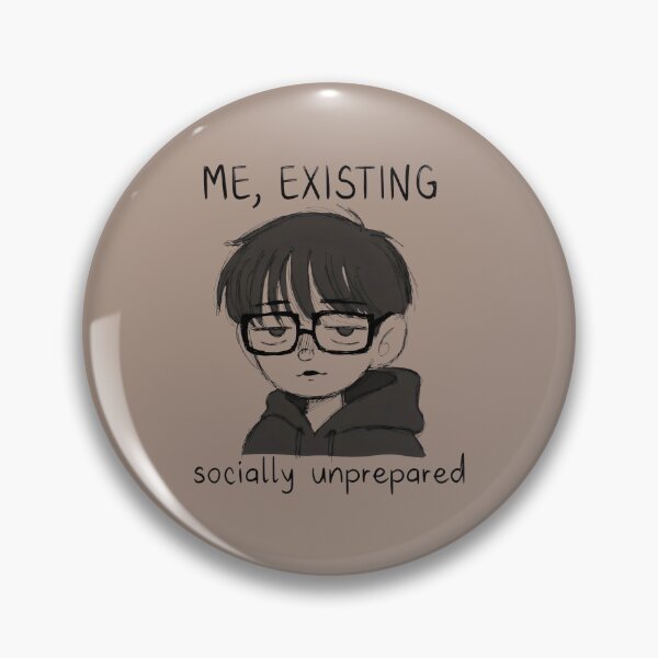 Item preview, Socially Unprepared Tired Person Existing Sketch designed and sold by SplashTastic.