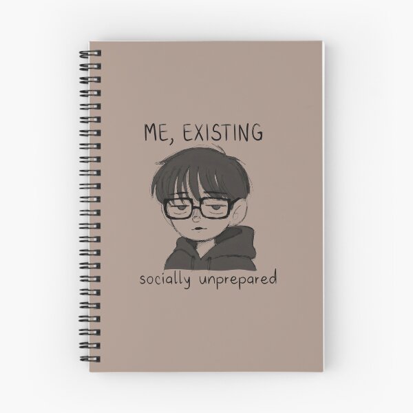 Item preview, Socially Unprepared Tired Person Existing Sketch designed and sold by SplashTastic.
