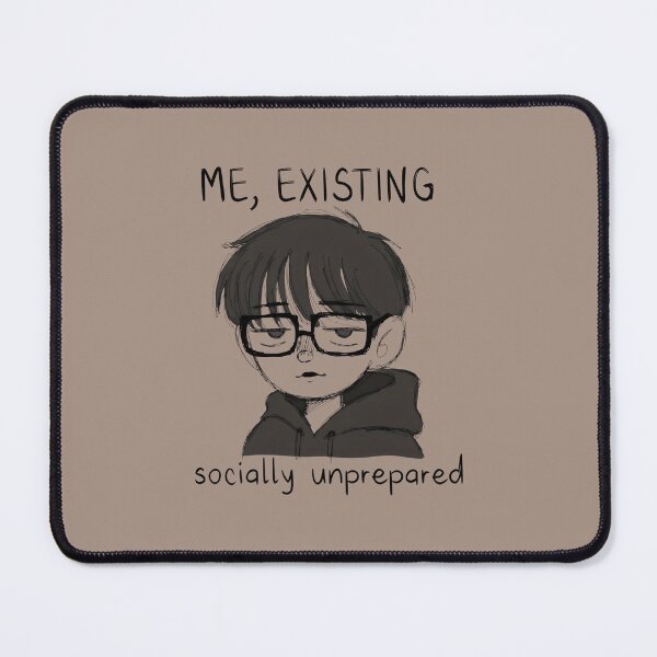 Item preview, Socially Unprepared Tired Person Existing Sketch designed and sold by SplashTastic.