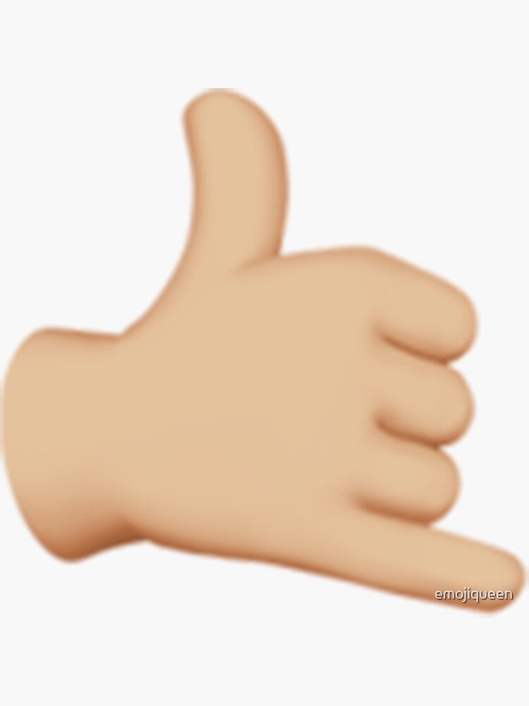 "Hang Loose Emoji" Sticker by emojiqueen Redbubble