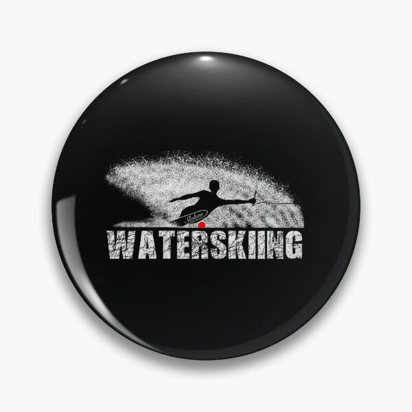 Item preview, Slalom Waterskier Silhouetted Against Spray designed and sold by theslackercast.