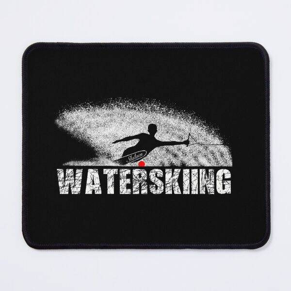 Item preview, Slalom Waterskier Silhouetted Against Spray designed and sold by theslackercast.