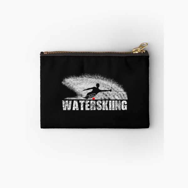 Item preview, Slalom Waterskier Silhouetted Against Spray designed and sold by theslackercast.