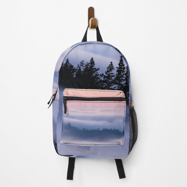 Item preview, Sea of fog in the fir forest – Mystical natural landscape at dusk designed and sold by Mauswohn.