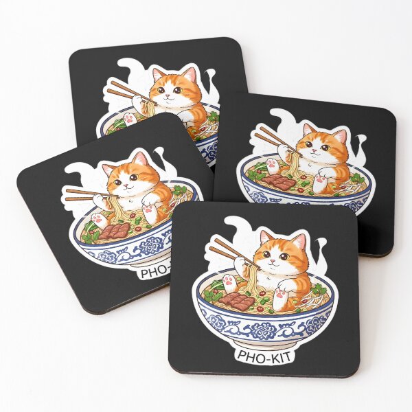 Item preview, Cute Pho-Kit Cat Noodle Bowl  designed and sold by Oommen Studio .