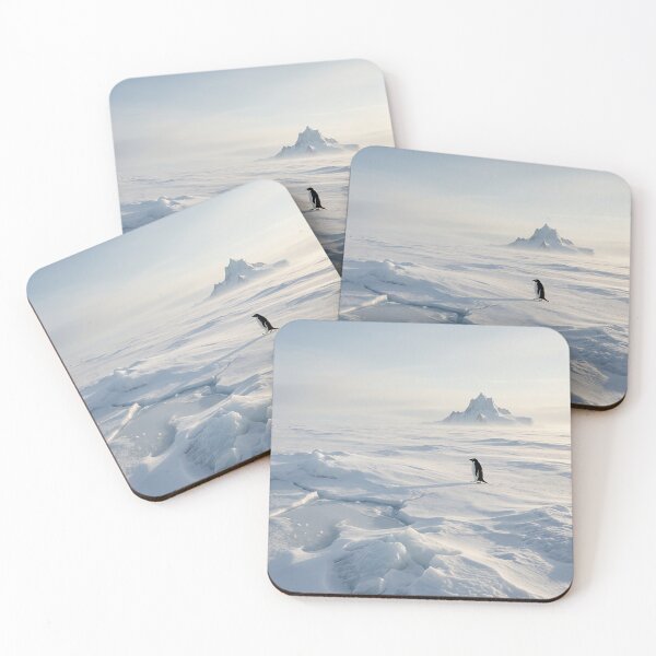 Item preview, The Long Walk – Penguin Toward the Ice Peak designed and sold by Glitchart66.