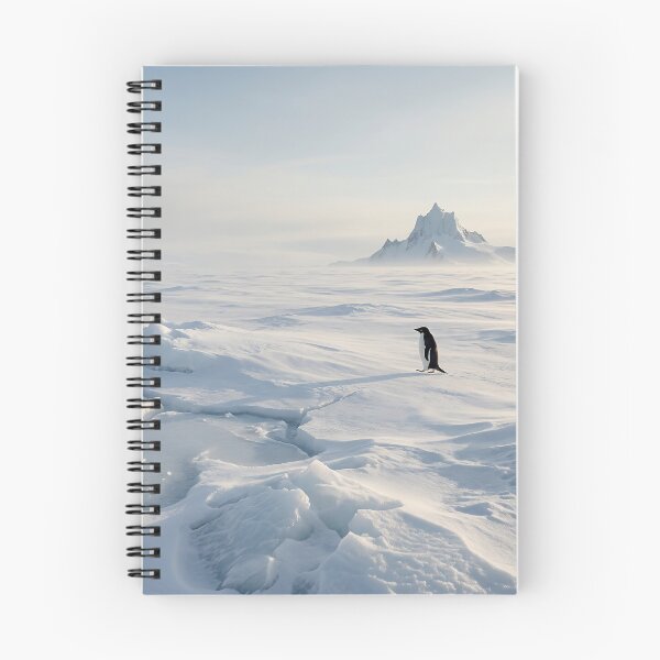Item preview, The Long Walk – Penguin Toward the Ice Peak designed and sold by Glitchart66.