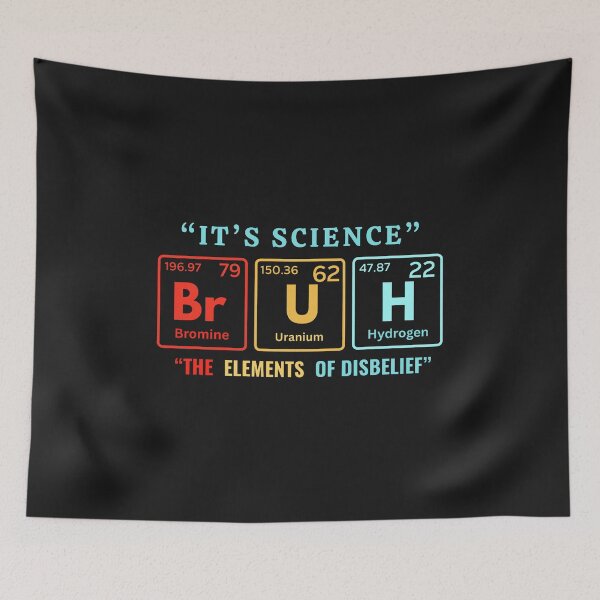Item preview, It's Science Bruh Periodic Table of Elements Meme Nerdy Bro  designed and sold by ArleneRowe.