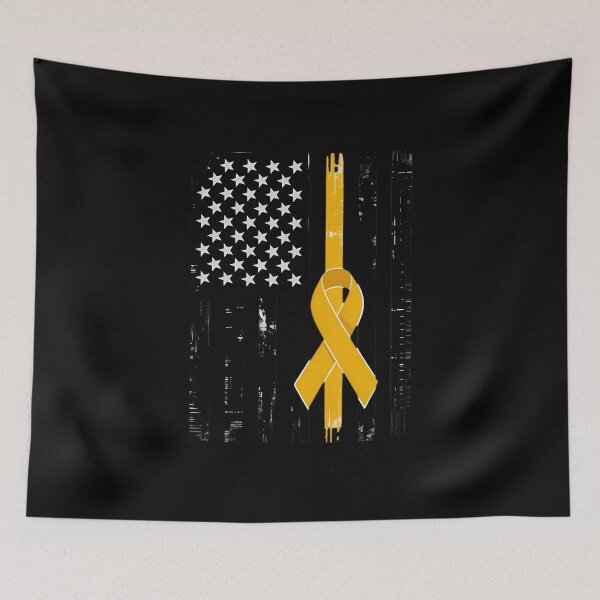 Item preview, Endometriosis Awareness Yellow Ribbon American Flag designed and sold by comptorasunfia.