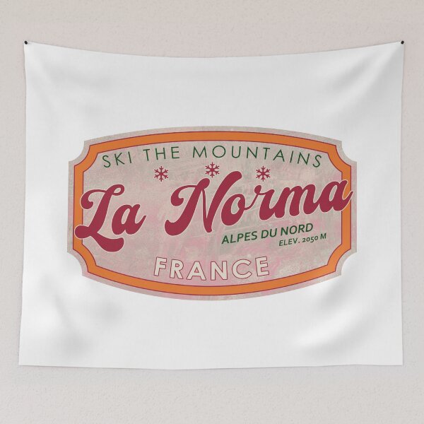 Item preview, La Norma, France, Alpes du Nord, Ski, textured skiing badge designed and sold by Wanderful-roads.