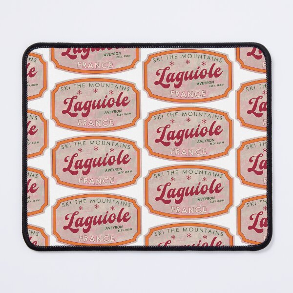 Item preview, Laguiole, France, Aveyron, Ski, textured skiing badge designed and sold by Wanderful-roads.