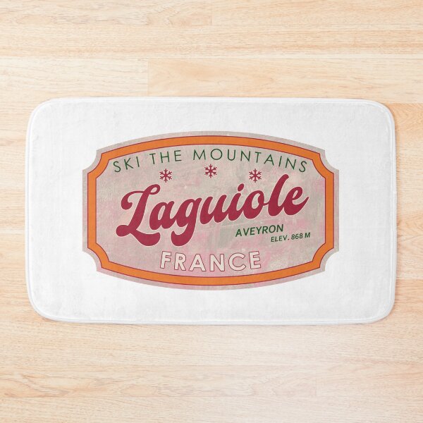 Item preview, Laguiole, France, Aveyron, Ski, textured skiing badge designed and sold by Wanderful-roads.